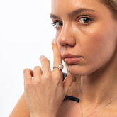 Sterling Silver Whimsy Swirl Pearl Ring